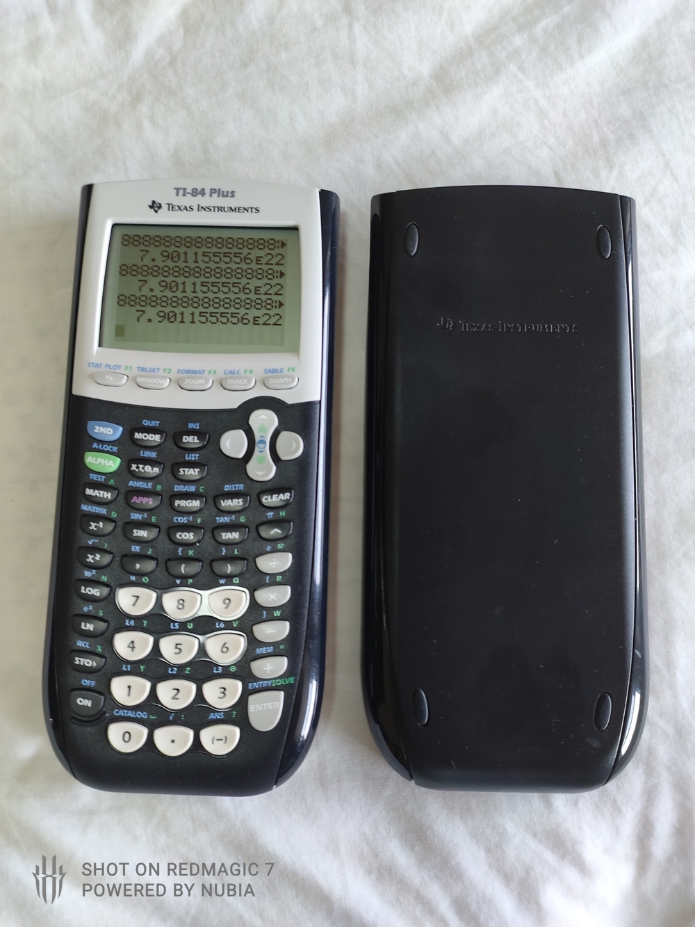 Texas Instruments TI-84 Plus Graphing Calculator in Black and White
